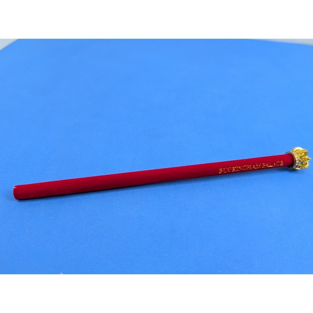 Official Buckingham Palace Velvet Crown Pencil Red Souvenir Royal Collectible